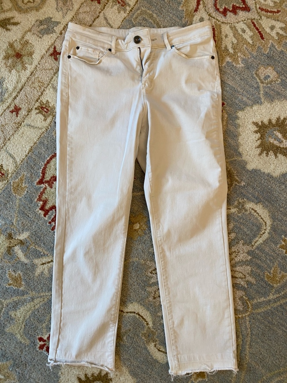 Tribal Women’s Cream Ankle Cropped Jeans